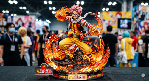Natsu McDonald's action figure in vibrant colors, showcasing detailed anime features